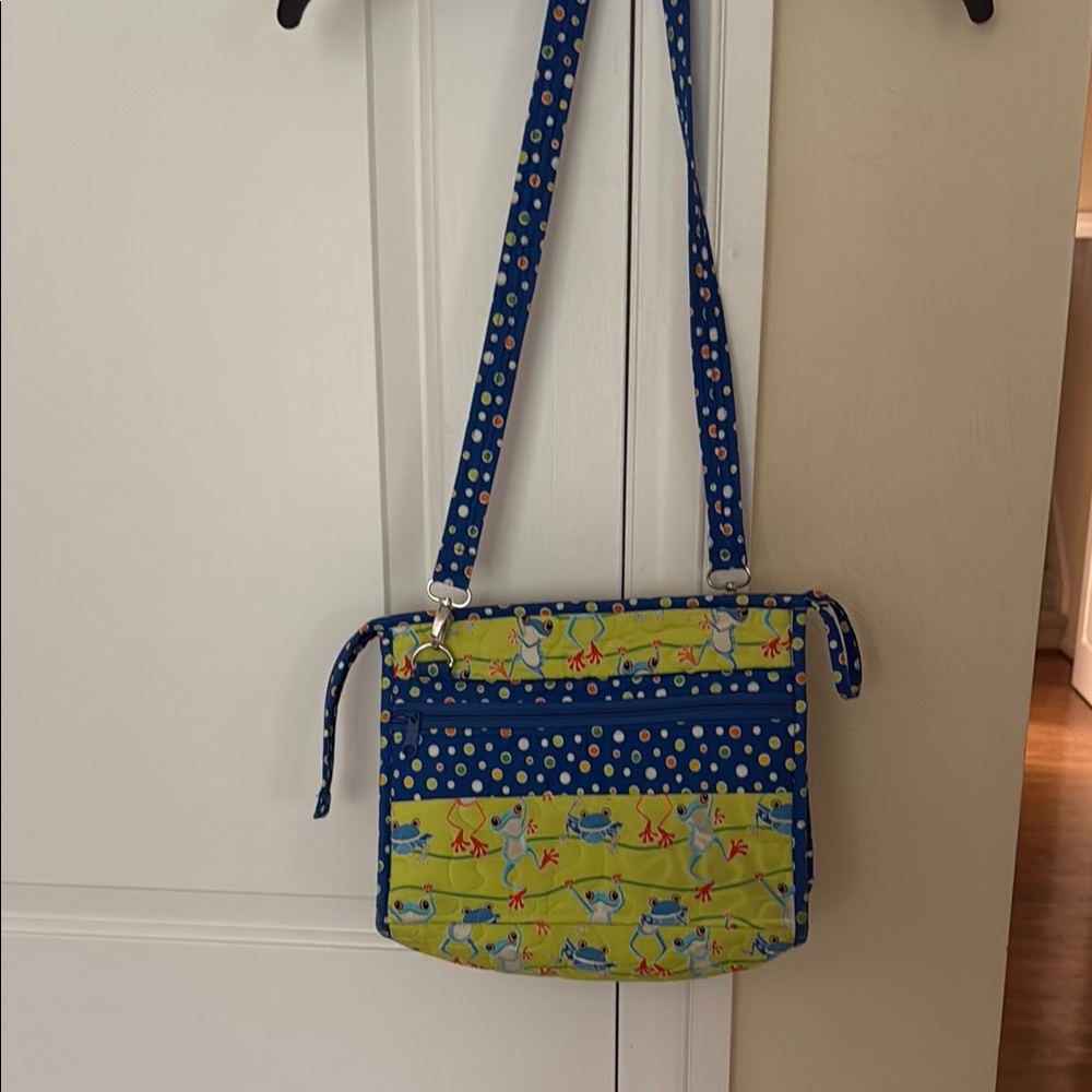 Stylish Blue and Green Crossbody Bag